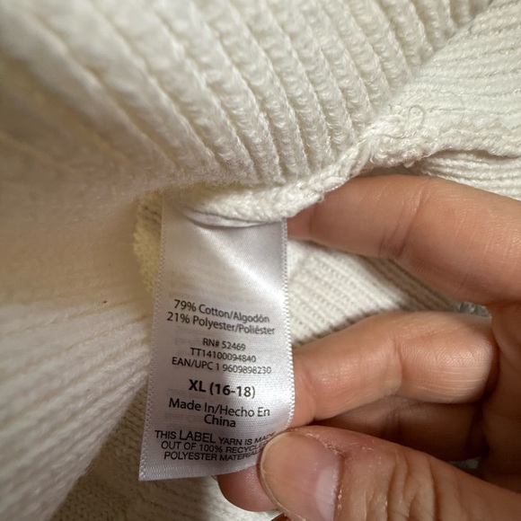 Time and Tru Chunky Textured Off White Knit Cardigan Sweater – Women’s XL - Picture 4 of 7